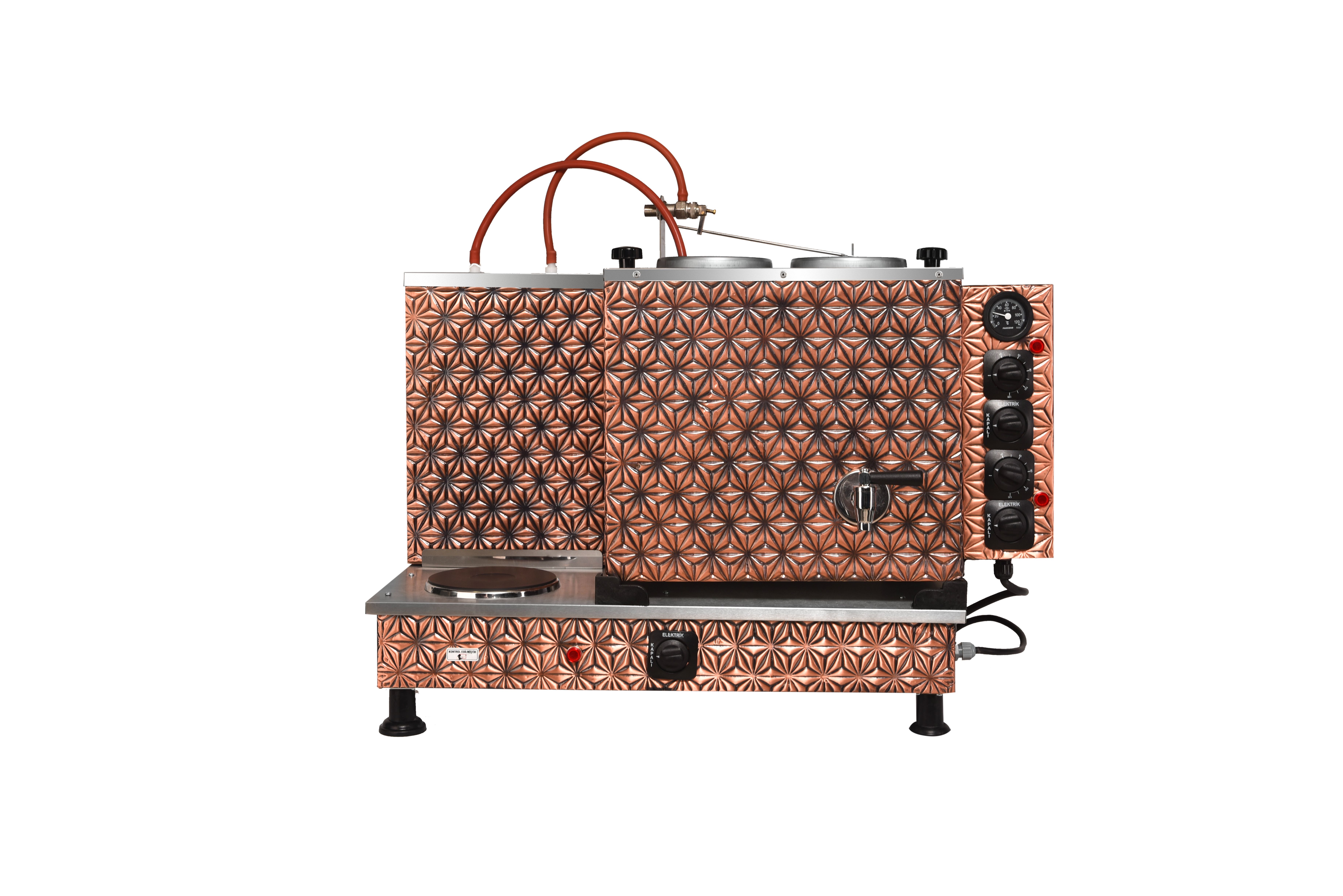 2 Demlikli İzolasyonlu Tam Otomatik Bakır Çay Kazanları