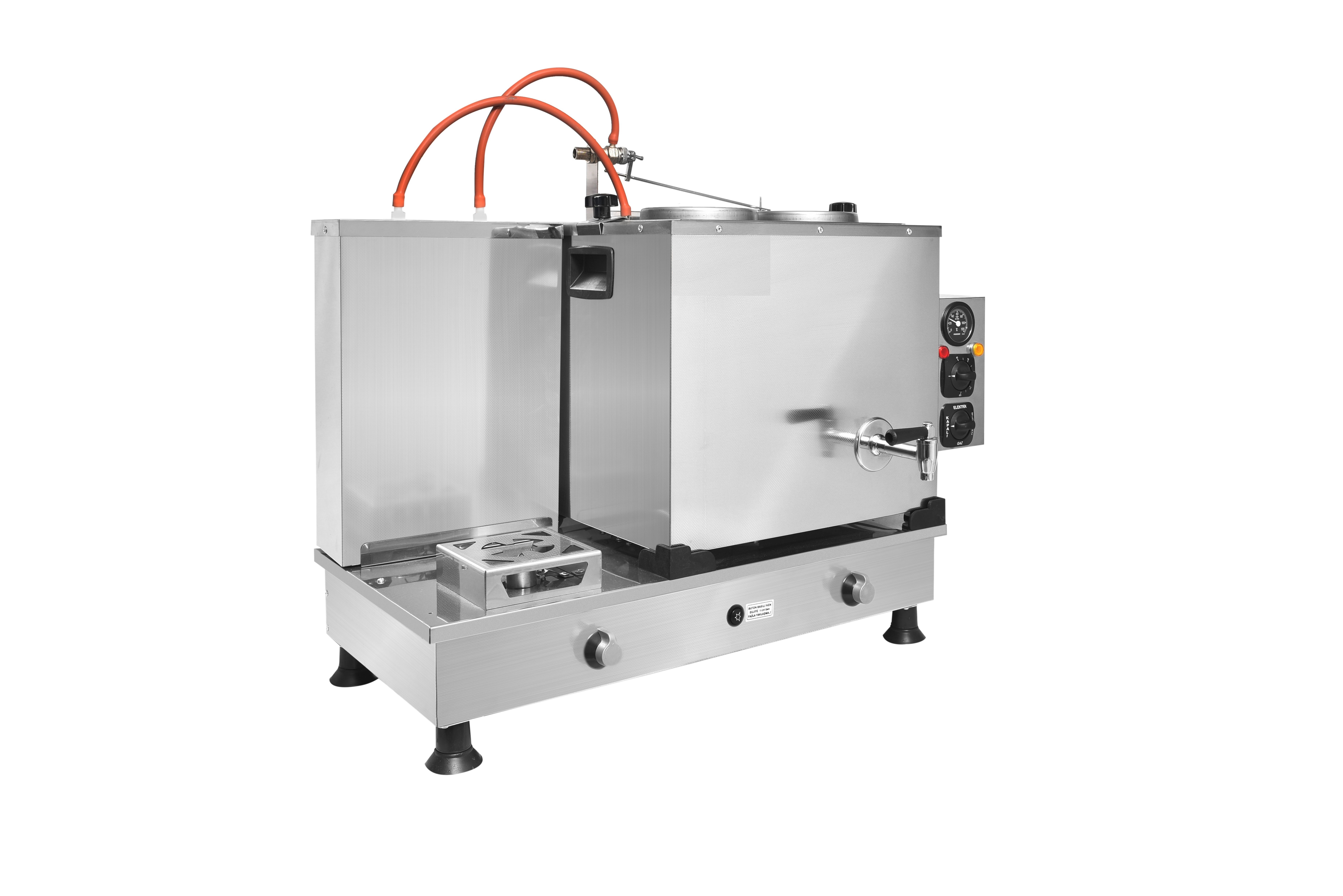 2 Demlikli Dışı İzli Krom İçi Bakır Uzun Ömürlü Yüksek Kalite Çay Kazanları